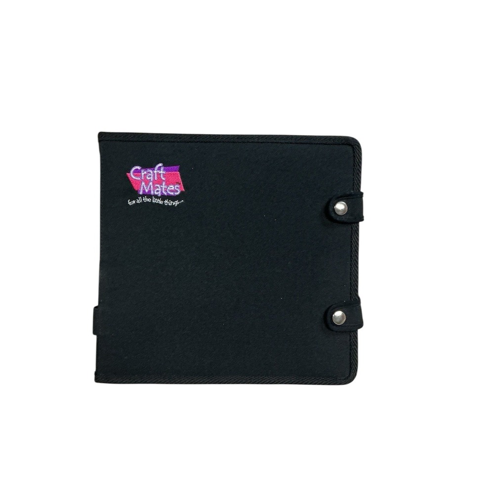 Craft Mates Lockables Organizer Case Black Filled Decorative Brads Supplies